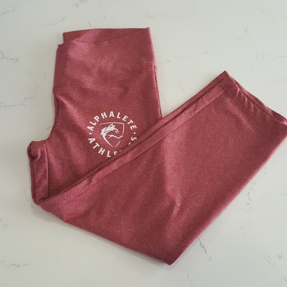 Alphalete athletic red  leggings size medium NWOT - Picture 5 of 8
